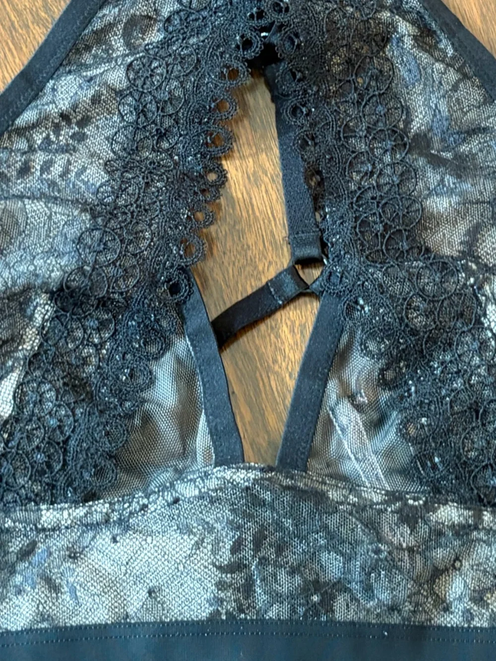 Victoria’s Secret Very Sexy Lace Bralette Intimates Crop Top Bra Black & Nude - Picture 11 of 12